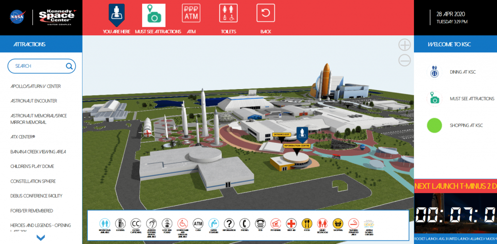 A Snapshot of the 3D Model - theme park wayfinding