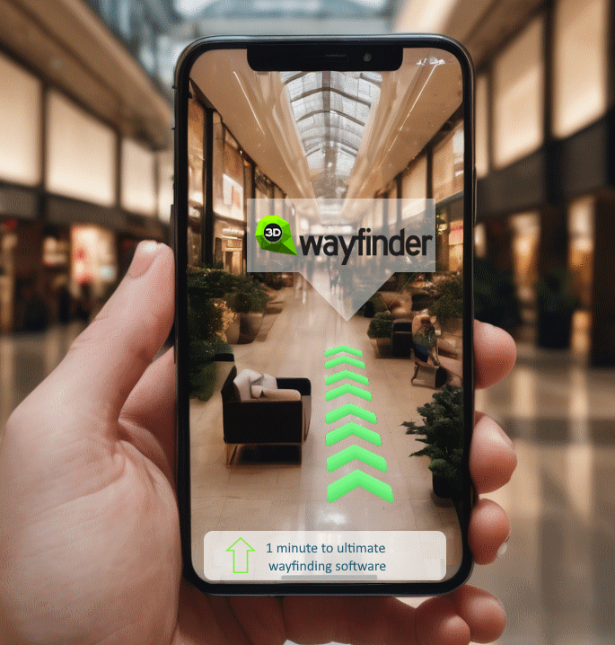 AR with 3D Wayfinder through mobile devices