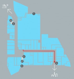 Shopping center 2D floor map.