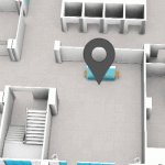 Moving camera with wayfinding path